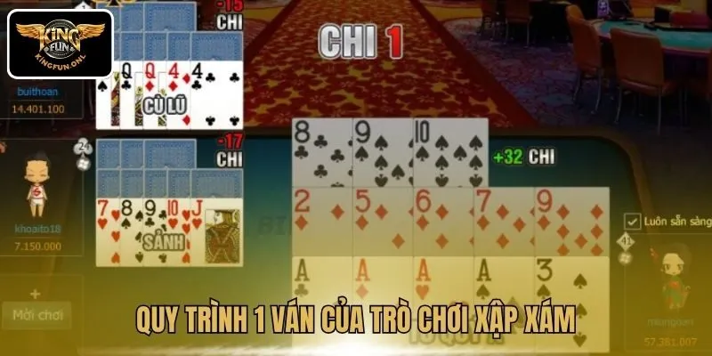 Quy trình 1 ván của trò chơi Xập Xám